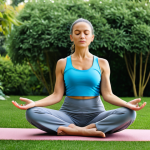 Yoga for Stress Relief**

"A woman practicing Hatha yoga in a peaceful garden setting, fully clothed in modest athletic wear, safe for work, appropriate content, perfect anatomy, natural proportions, focus on relaxation and mindfulness, professional photography, high quality, family-friendly."

**