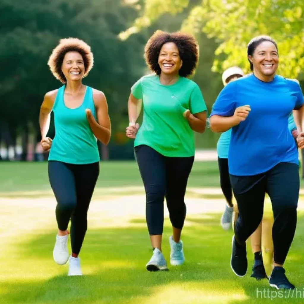 생활체육지도사와 커뮤니티 프로그램 - **Community Outdoor Fitness Celebration:**
    "A vibrant, wide-angle shot of a diverse group of adu...
